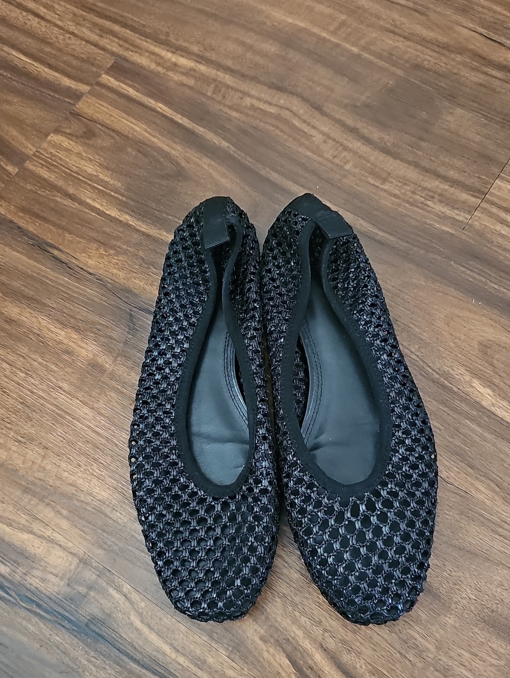 H&M Black Woven Ballet Flats